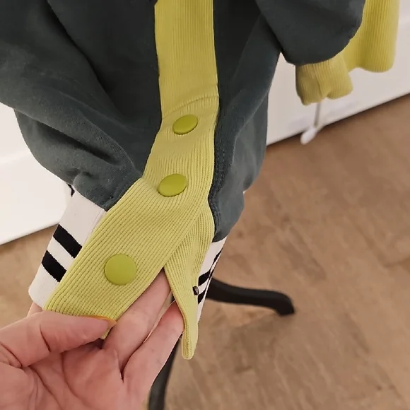 Daily Practice By Anthropologie Green and White Mini Dress; Size 1X - Picture 7 of 8